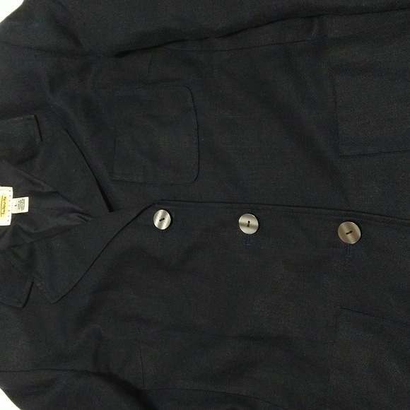 Talbot's Women's 2pc Navy Blue Pant Suit Matching Set Size 6/10 #W-739 - Picture 9 of 16